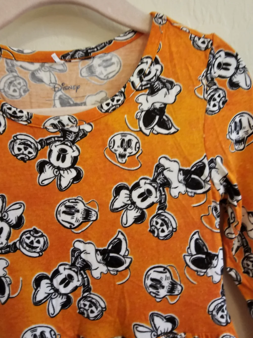 Posh Peanut Disney Minnie Halloween Long Sleeve Ruffled Twirl Dress 3T-4T